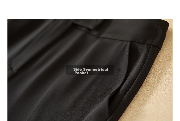 Sentubila Formal Professional Suit Set for Women, Spring And Autumn Elegant Blazer Jacket with Cropped Pants Two-Piece Set, Black, Size S 32