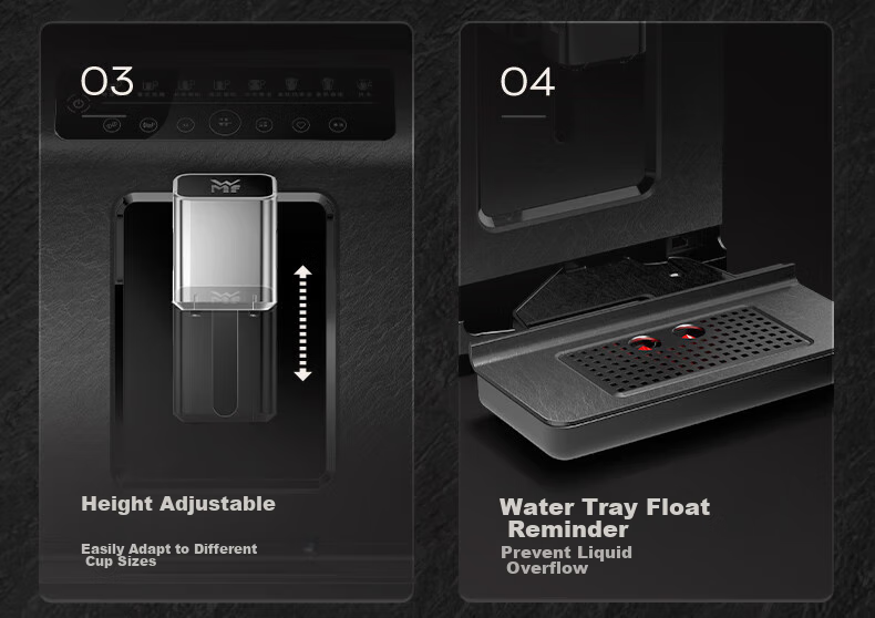 WMF Futengbao Imported Fully Automatic Coffee Machine, 200 Micro-Pressure, No Disassembly Required for Cleaning, 5 Grinding And Frothing Settings, All-In Machine for Home And Office Use 17