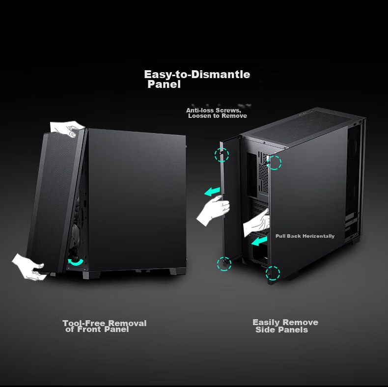 PHANTEKS XT523 Black Mid-Tower Desktop Computer Office ATX Motherboard Case (With 3x 140mm Fans / Mesh Panel / Efficient Cooling / 360mm Water Cooling Support / 5070) 17