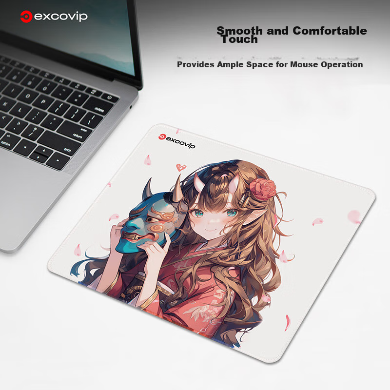 EXCO Guimian Xianji Mouse Pad, Small Cartoon Anime Desk Mat with Locking Edge, Office Gaming Computer Small Pad, Portable And Convenient, 0239 6