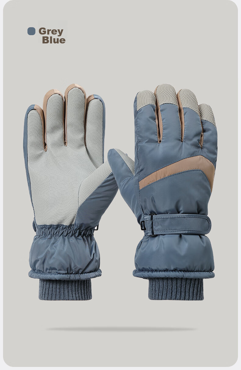 MISSION UV Ski Gloves for Men, Winter Thickened Fleece-Lined Windproof Cold-Resistant Water-Repellent Autumn Winter Cycling Touchscreen Warm Gloves 13