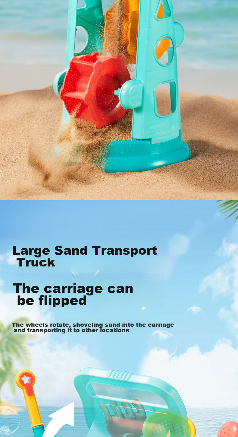 Dimoarch Children's Beach Toys, Sand Shovels And Digging Tools, 34-Piece Set, Outdoor Sand And Water Play Toys, Beach Cars, Birthday Gift 6