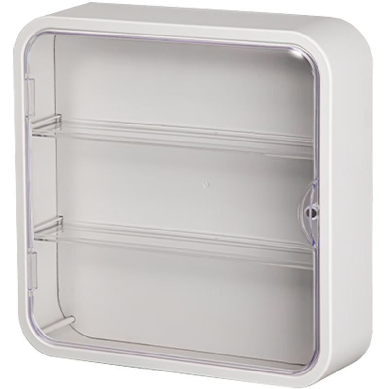 JEKO&JEKO Blind Box Display Case, Layered Transparent Figurine Storage Box, Pop Mart Labubu Wall-Mounted Display Stand, Cream White