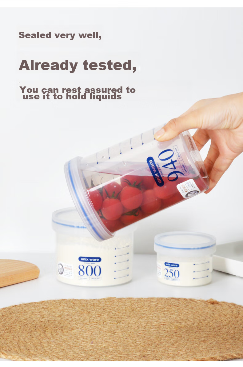 ASVEL Food Grade Plastic Sealed Container, Portable Antibacterial Storage Jar for Milk Powder Dispensing, Snack Organizer Box, 940ml 4