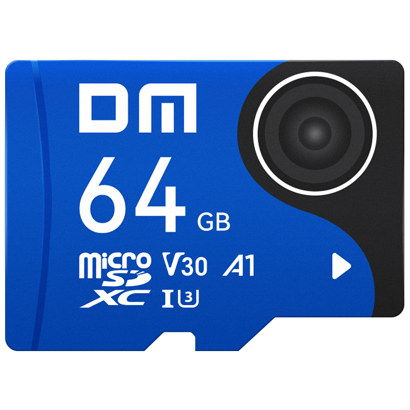 DM Daimai 64GB TF (MicroSD) Memory Card, Blue Card V30, Dedicated Memory Card for Dash Cams, Compatible with Xiaomi 360 Lingdu Dingdai