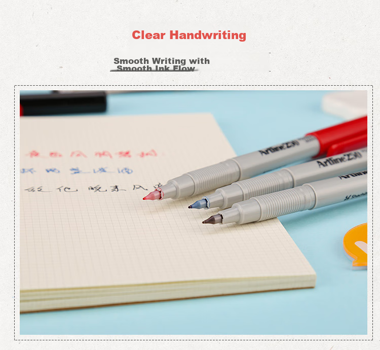 [Back to School Essential] Shachihata Artline Office Meeting Quick-Drying Oil-Based Pen, Waterproof, Non-Fading, Milk Storage Bag Marker, Signing Pen, Round Tip, 0.4mm, Black, EK-250 4