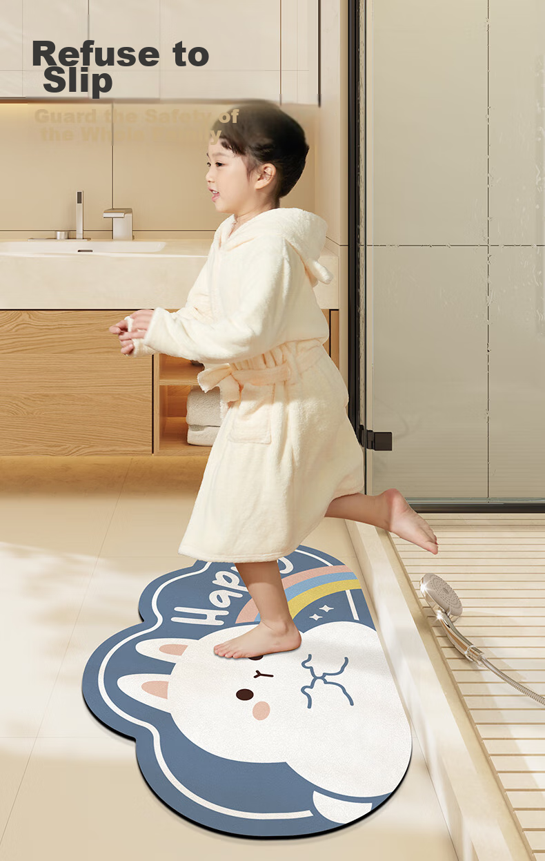 Da Jiang Bathroom Mat Absorbent Non-Slip Toilet Doorway Floor Mat 40x60cm 7