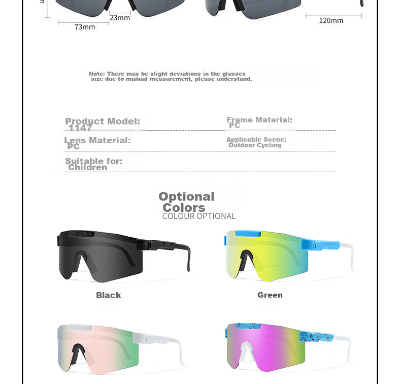 LOVECRAFT Cycling Sunglasses, Model 1147 Black, Unisex Outdoor Sports Adjustable Windproof Sunglasses 3