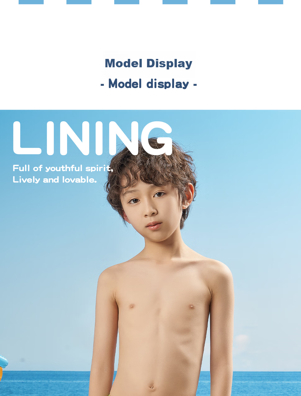 Li-Ning Children's Swim Trunks, Boys' Professional Quick-Dry Breathable Swim Shorts, Sports Training Swimming Trunks, 798 Blue, Size 140 9