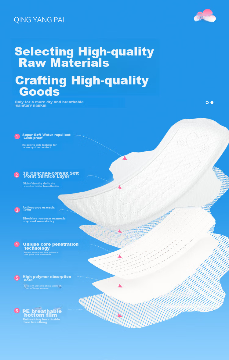 Shulai Ultra-Thin Sanitary Napkins Light Oxygen Day And Night Combination, 8 Packs 64 Pieces, Breathable Comfortable Menstrual Pads, Heavy Flow Quick Absorptio 4