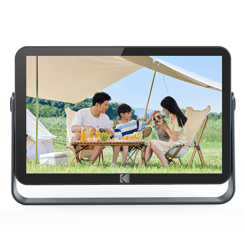 KODAK 109V Digital Photo Frame, 10.1-Inch High-Definition Electronic Album, Rechargeable Touchscreen Smart Cloud Photo Frame, Photo And Video Player, Premium Gray
