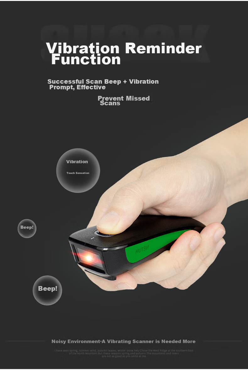 NTEUMM NETUM Wireless One-Dimensional Bluetooth Scanner Gun, Supermarket Cashier Express Delivery Gun, Yundao Scanner for ZTO Express Handheld Scanner, Barcode Universal Scanning Gun C740 7