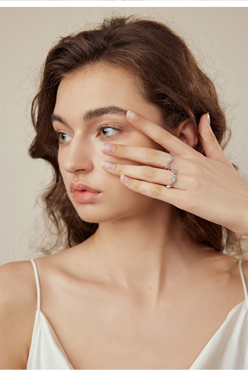 Arsis Qingjing Wave Light Ring Set for Women, Original Design, Open Ring Finger Ring, Versatile Birthday Gift for Girlfriend 6