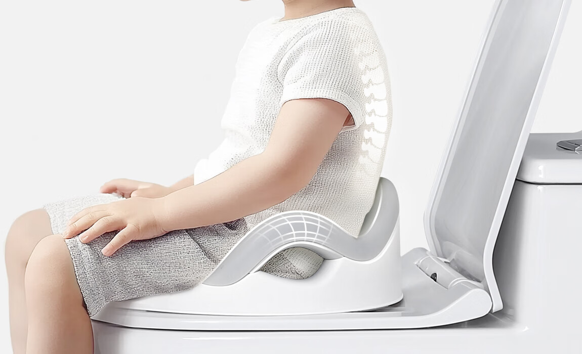 Yuelianggushi LUNASTORY Children's Smart Toilet Seat, Baby Potty Training Chair, Infant Potty with PU Cushion, Playpen, Gray 28