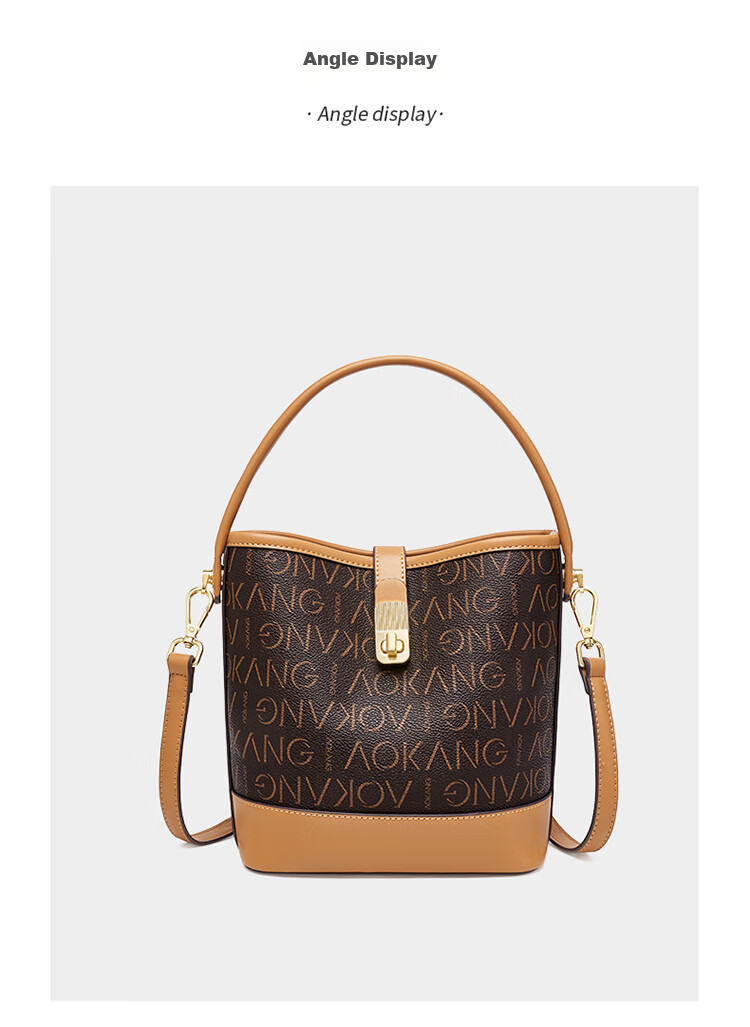 Aokang Women's Handbag, Trendy Ladies Bucket Bag, Luxury Tote Crossbody Shoulder Bag, Birthday Gift, High-End Present for Mom Or Wife 17