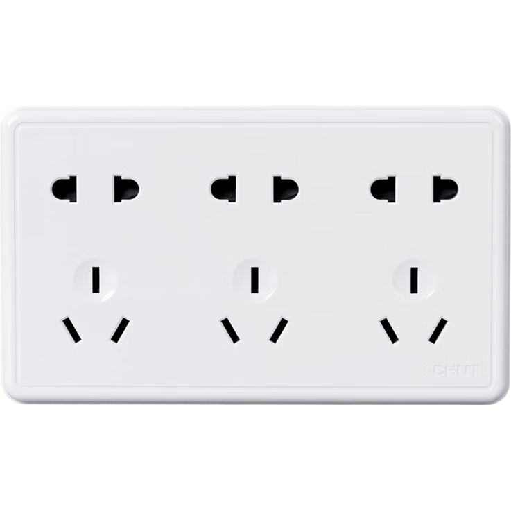 CHNT Surface-Mounted Switch Socket Panel, 1C Series, Fifteen-Hole Socket