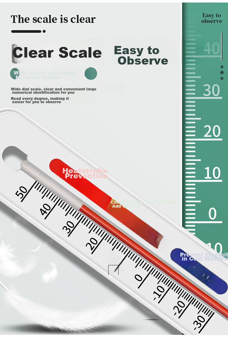 CHIGO Indoor Thermometer, Physical Baby Room Mercury-Free, Sensitive High-Precision Temperature Gauge ZG-8061 6
