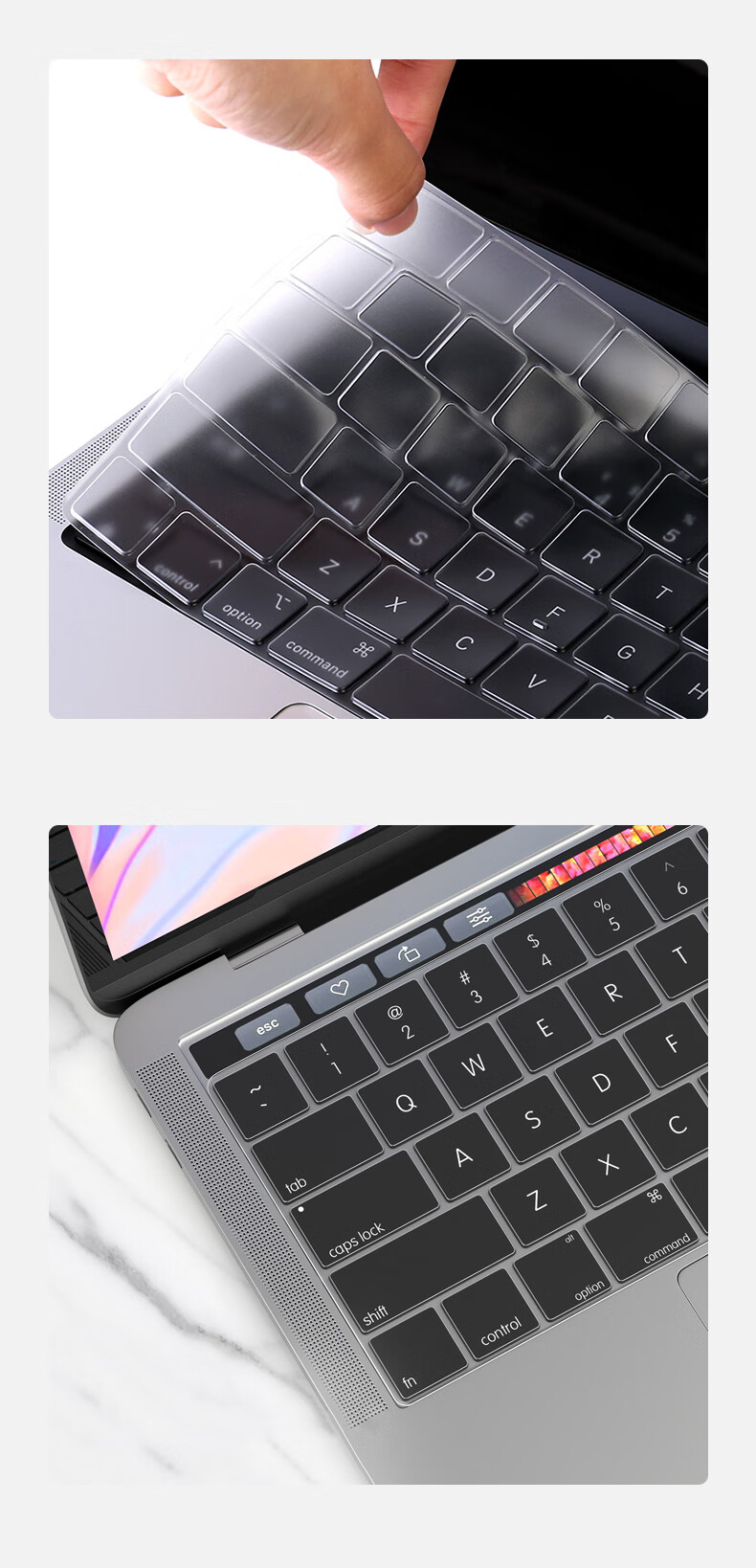 Jiasu Keyboard Protector for MacBook Pro 13-Inch [A2289/A2251/A2338], M1/M2 Keyboard Cover, Transparent Dust-Proof Film 2