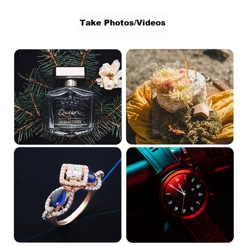 AMBITFUL Zhijie 40cm Four-Light Set Photography Studio Small LED Studio Light Box Product Shooting Props Mini Still Life Box Light Softbox Studio Shooting Table