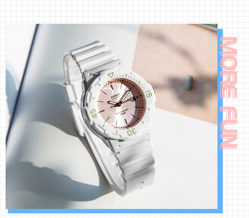 Casio Watch for Female Students, Exams, Children, Analog Night Light, Sports Waterproof Quartz Watch for Men And Women LRW-200H 10