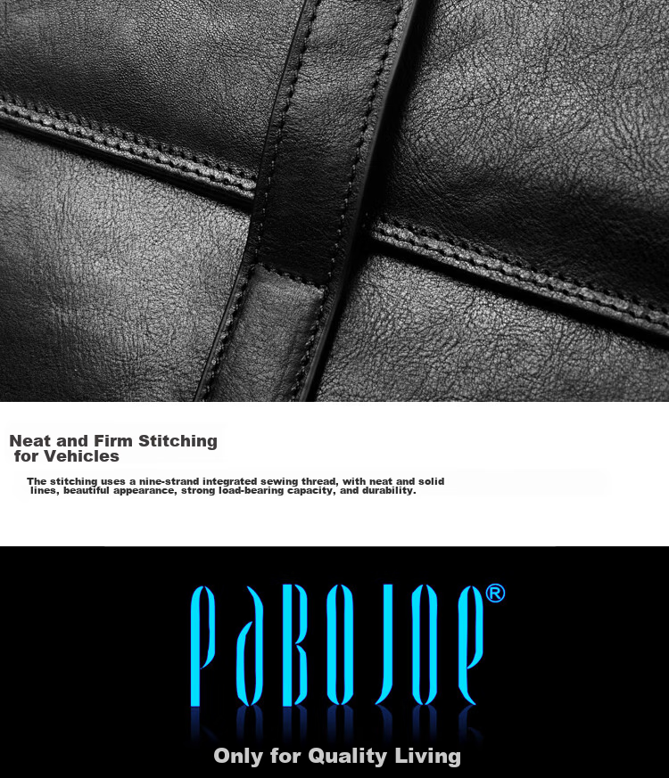 Pabojoe Business Briefcase, Men's Top-Grain Leather Handbag, Horizontal Style Large Capacity Laptop Bag for Men, Valentine's Day Gift 16