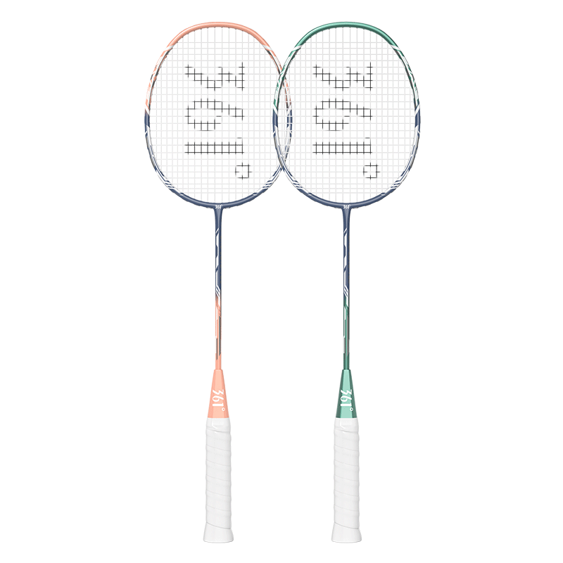 361° Badminton Racket, Double Rackets, Carbon-Aluminum Integrated Pair, Training And Competition, for Adults And College Students, Ultra-Light And Durable