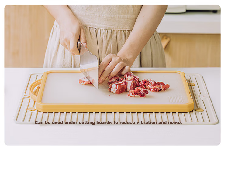 Shuke Orange Cat Draining Mat, Kitchen Silicone Bowl And Chopstick Mat, Absorbent Tabletop, Hand Washing Storage, Heat-Insulating Draining Curtain, Gadget 9