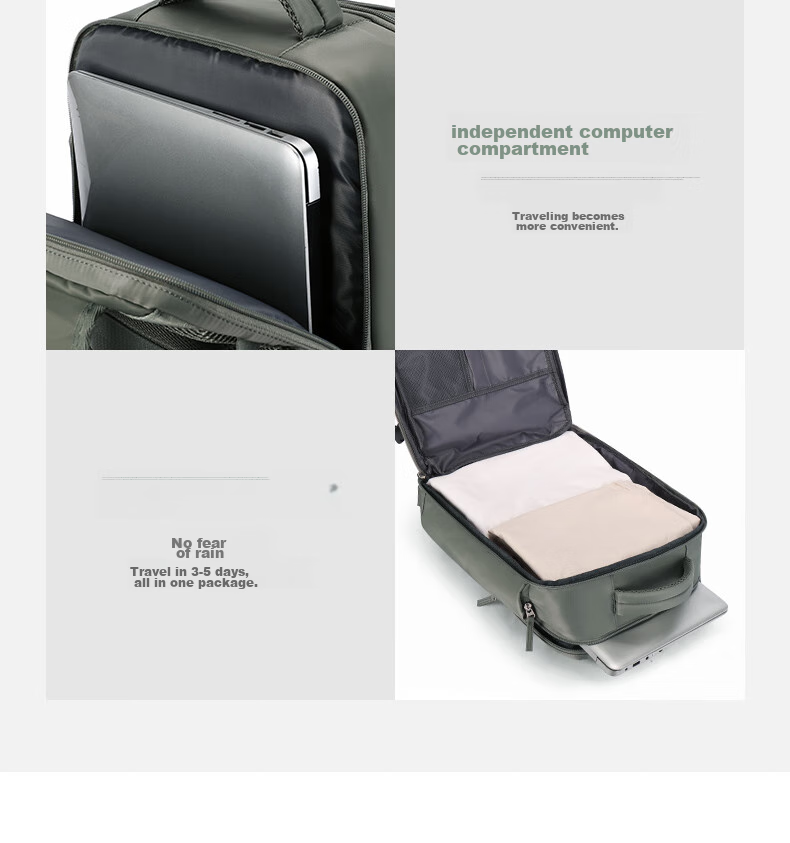 Landcase Backpack Travel Bag Large Capacity for Women And Men Short-Trip Tourism Bag Multifunctional Laptop Bag 5162 Dark Green Small Size 5