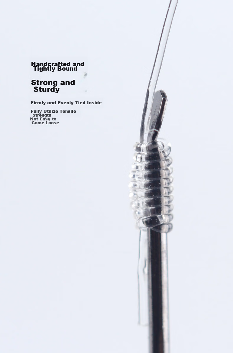 BKK Wolf Tooth Line Double Hook Competitive Black Pit Finished Fish Hook Pre-Tied Set Fishing Hook Crucian Carp Hook 3