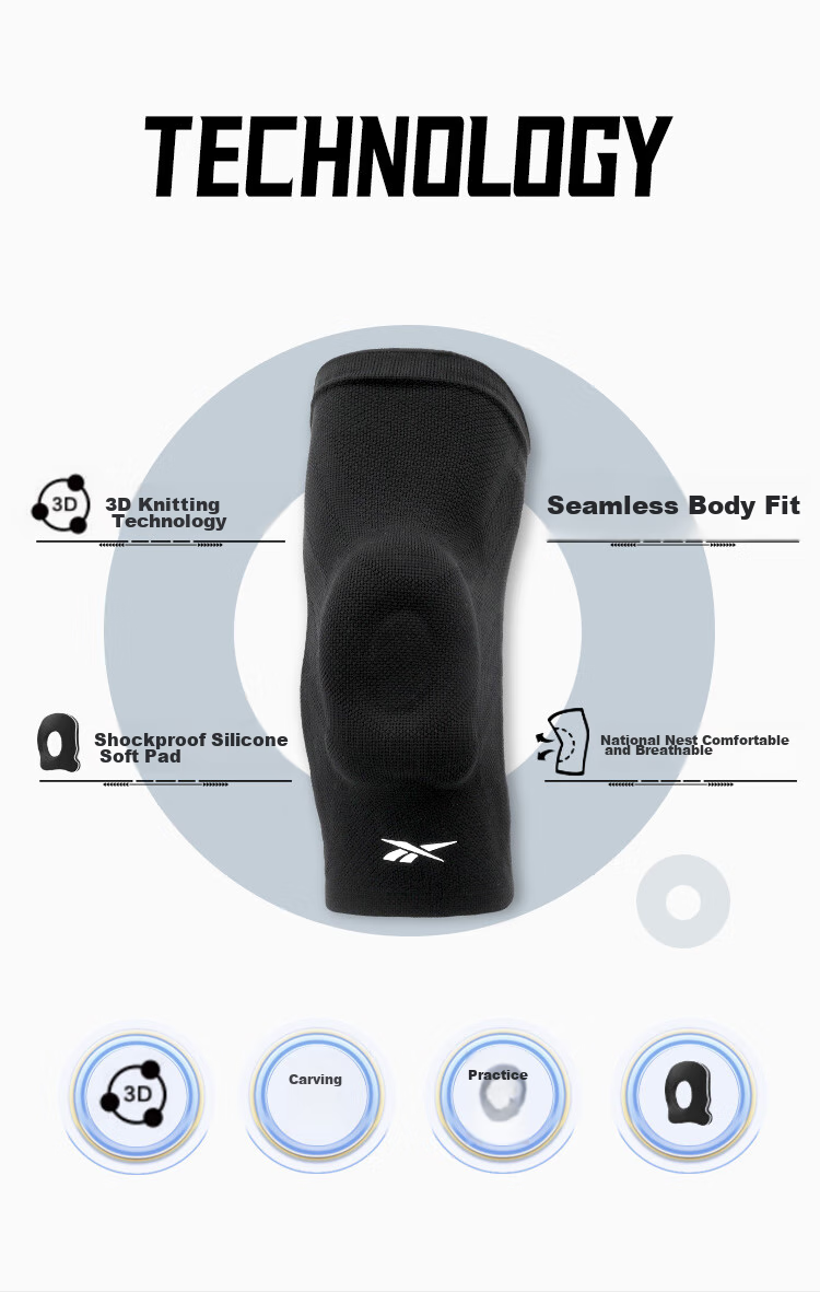 Reebok Sports Knee Brace for Meniscus, Basketball, Running, Patella Protection for Men And Women, Suitable for Soccer, Badminton, Hiking, And Cycling 2