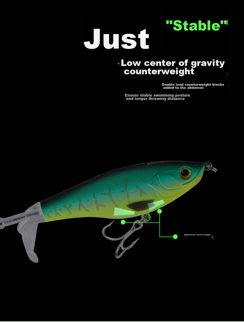 Guowangliya Water Surface Tractor Floating Pencil Lure Artificial Bait for Freshwater Bass And Snakehead Fish Bionic Imitation Bait, 11g/X01 Color 8