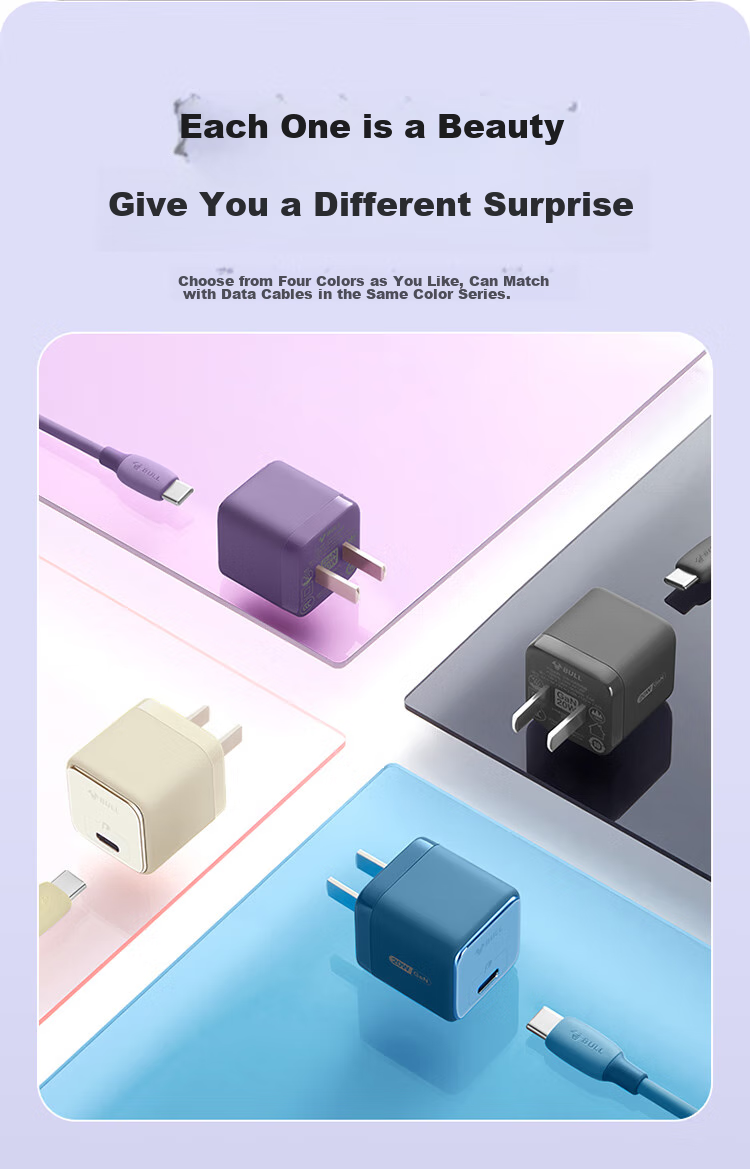 BULL GaN 20W Charger, Apple 18/17/16 PD Fast Charging Head, Auto Shut-Off When Fully Charged, Suitable for IPhone 14/13 Pro Max, [20W GaN] Pebble Gray 10