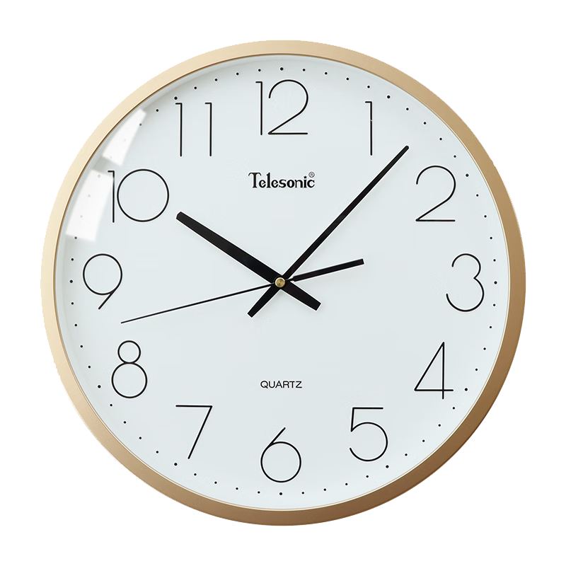 Telesonic Wall Clock, Living Room Creative Timepiece, Modern Minimalist Clock, Fashionable 3D Clock, Bedroom Quartz Clock, Round Wall Clock, 30cm