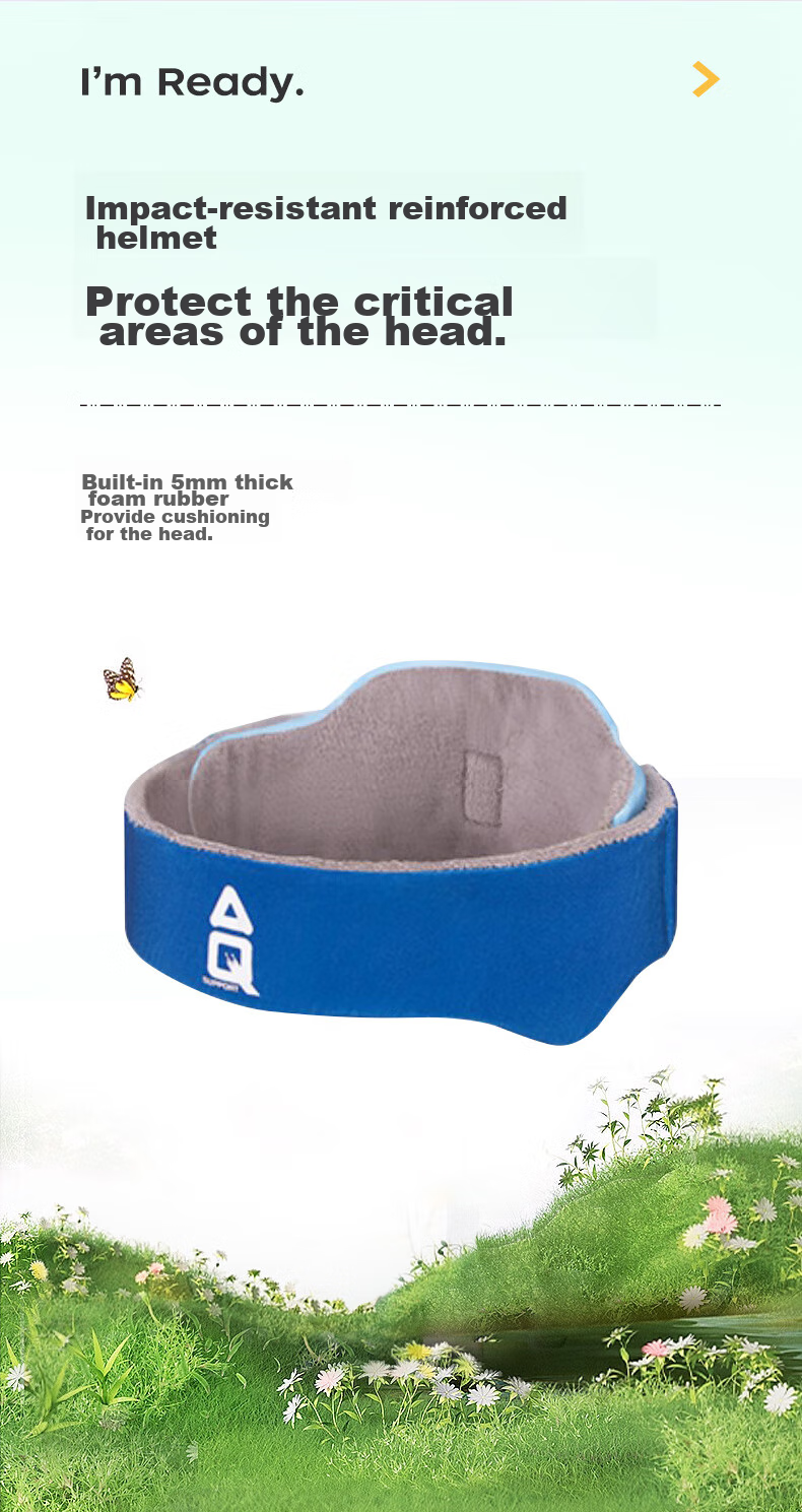 AQ Youth Children Sports Head Guard, Foot Basketball Volleyball Anti-Collision Fall Protection Headband C50101, Classic Blue, Size M 2