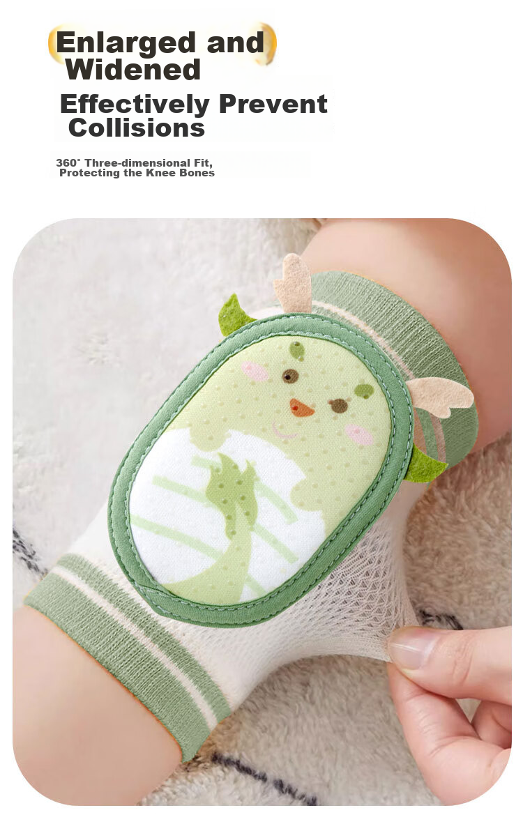 Aibaoshi Baby Knee Pads Summer Ice Silk Crawling Knee And Elbow Protectors for Children's Walking, Anti-Collision Knee Guards Hello Bear S359 6