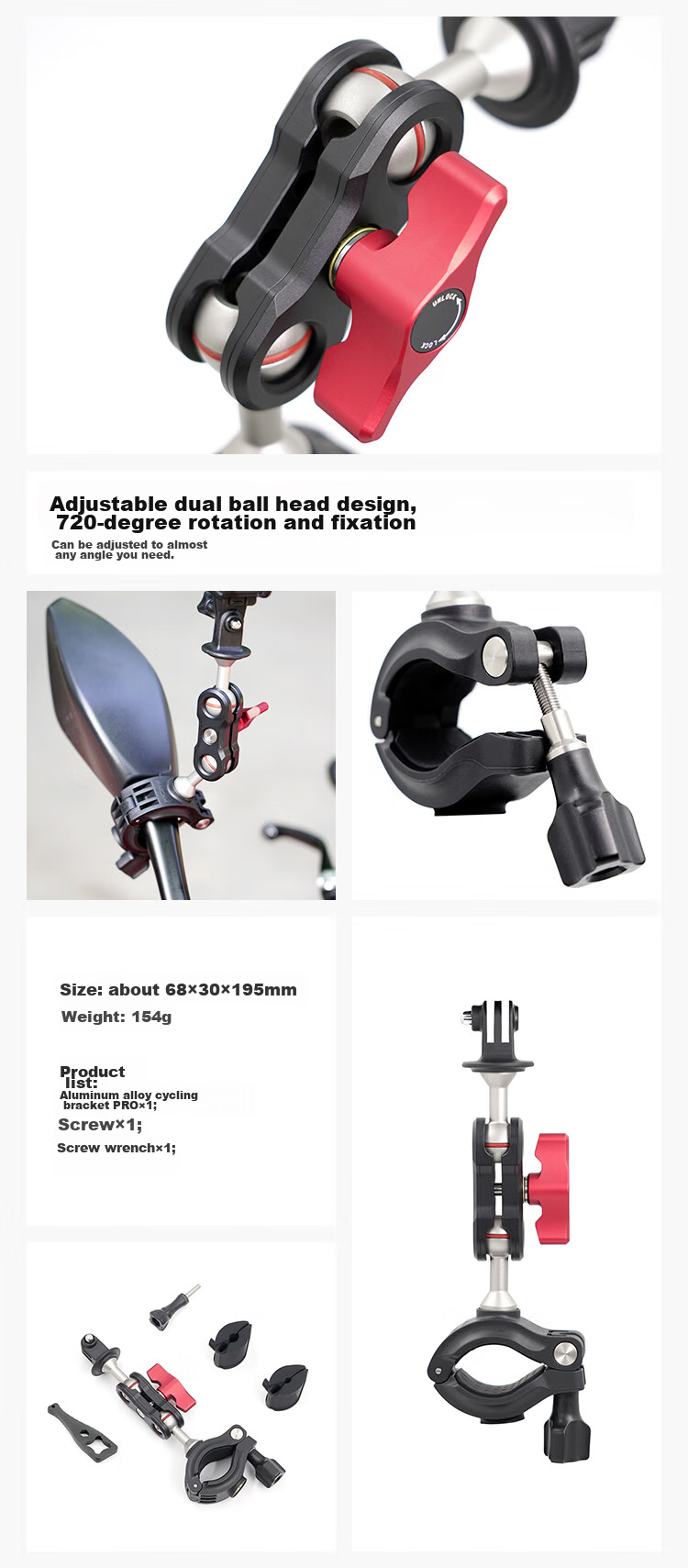 MAXCAM/Maisikamu Compatible with GoPro Ace Pro 2/GoPro 13/12/11/10/9/8/7 Action Cameras, Car Suction Cup Glass Mount, Vehicle-Mounted Bracket Accessories 15