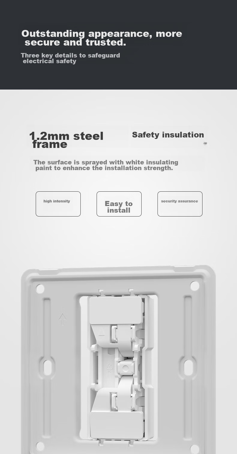 DELIXI Switch Socket Panel CD290 Series Ultra-Thin Pure Flat Large Plate [Single Switch Control] Polar White 19