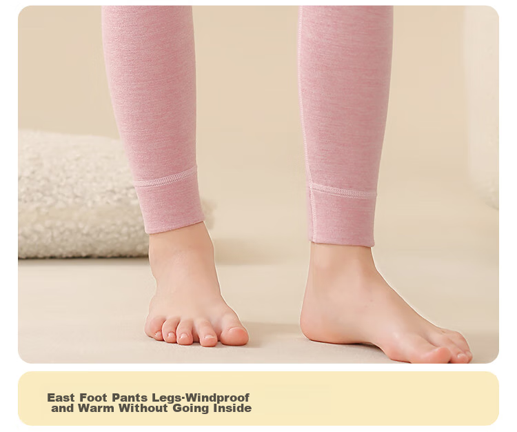 LangSha [Double-Sided Brushed] Children's Thermal Pants, Girls' Autumn Trousers, for Older Kids And Teens, Home Cotton-Padded Pants, School Uniform Essential 16