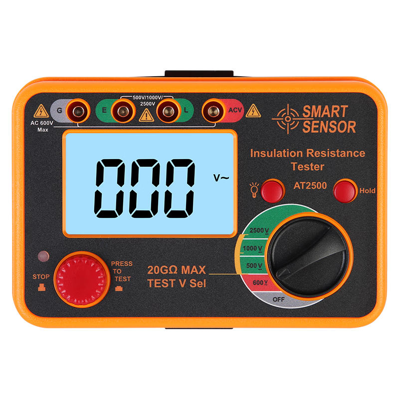Xima Insulation Resistance Tester AT1000, Electronic Megohmmeter, Digital High-Voltage Insulation Resistance Tester