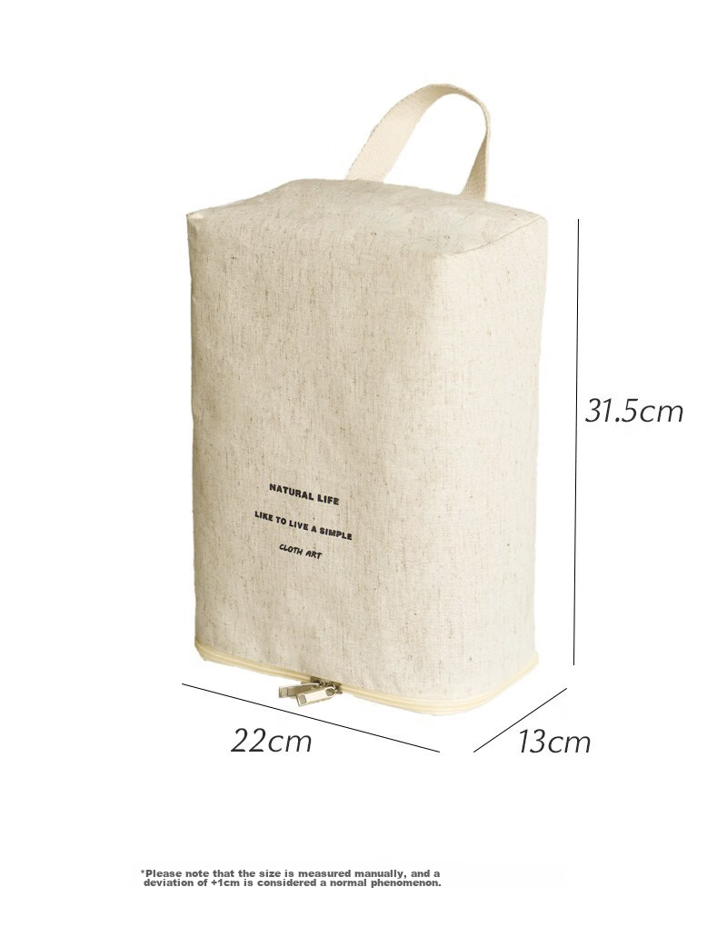 Fanyejia High-End Shoe Storage Bag, Cotton And Linen Travel Suitcase Organizer, Shoe And Boot Storage Bag, Portable Large Capacity, Can Be Handheld 13
