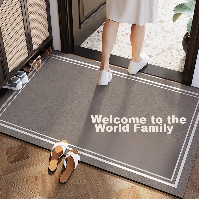 YISHANG Entrance Mat, Doorway Foot Mat, Cuttable Non-Slip Luxury High-End Foyer Mat for Home Entrance