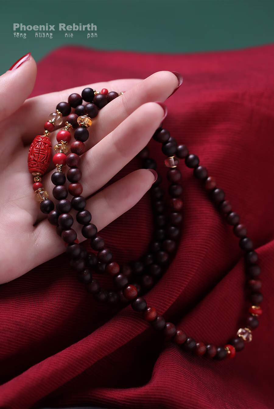 Fenghuangniepan Sandalwood Bracelet for Women, 2026 New Multi-Layer Sandalwood Prayer Beads, Buddhist Rosary, Birthday Gift for Mom Or Wife 17