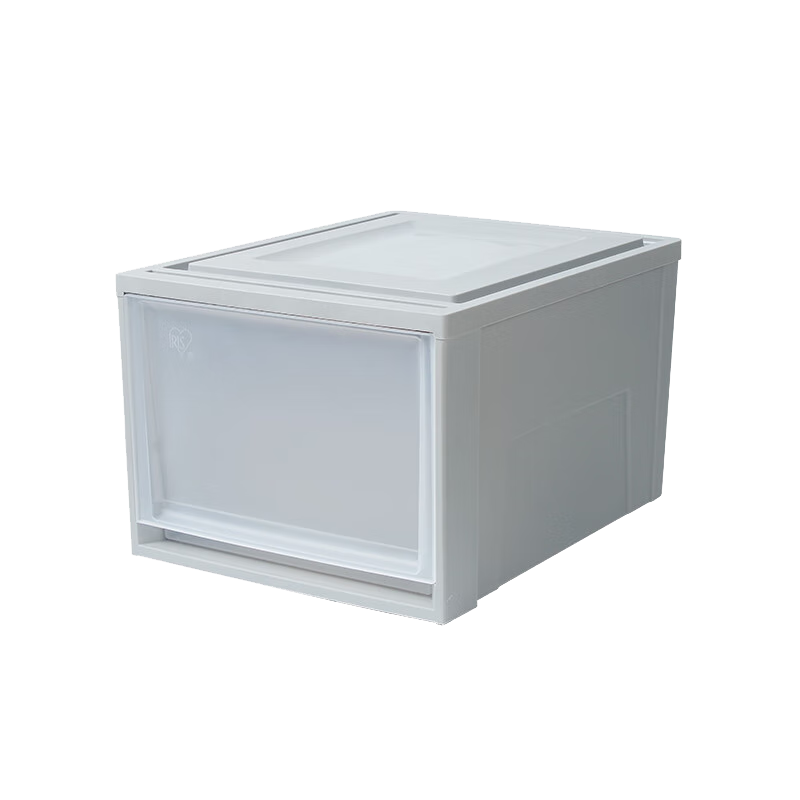 IRIS Plastic Drawer-Style Clothes Storage Box, Toy Organizer, Storage Container, 37L, Gray, 1 Pack, BC450