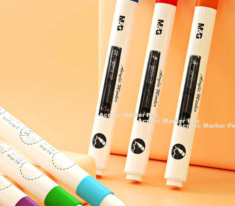 M&G Stationery 24-Color Acrylic Markers Children's Student Watercolor Pens Drawing Pens Waterproof Hand-Drawn Guka Doodle Birthday Graduation Gift APMT3308 14