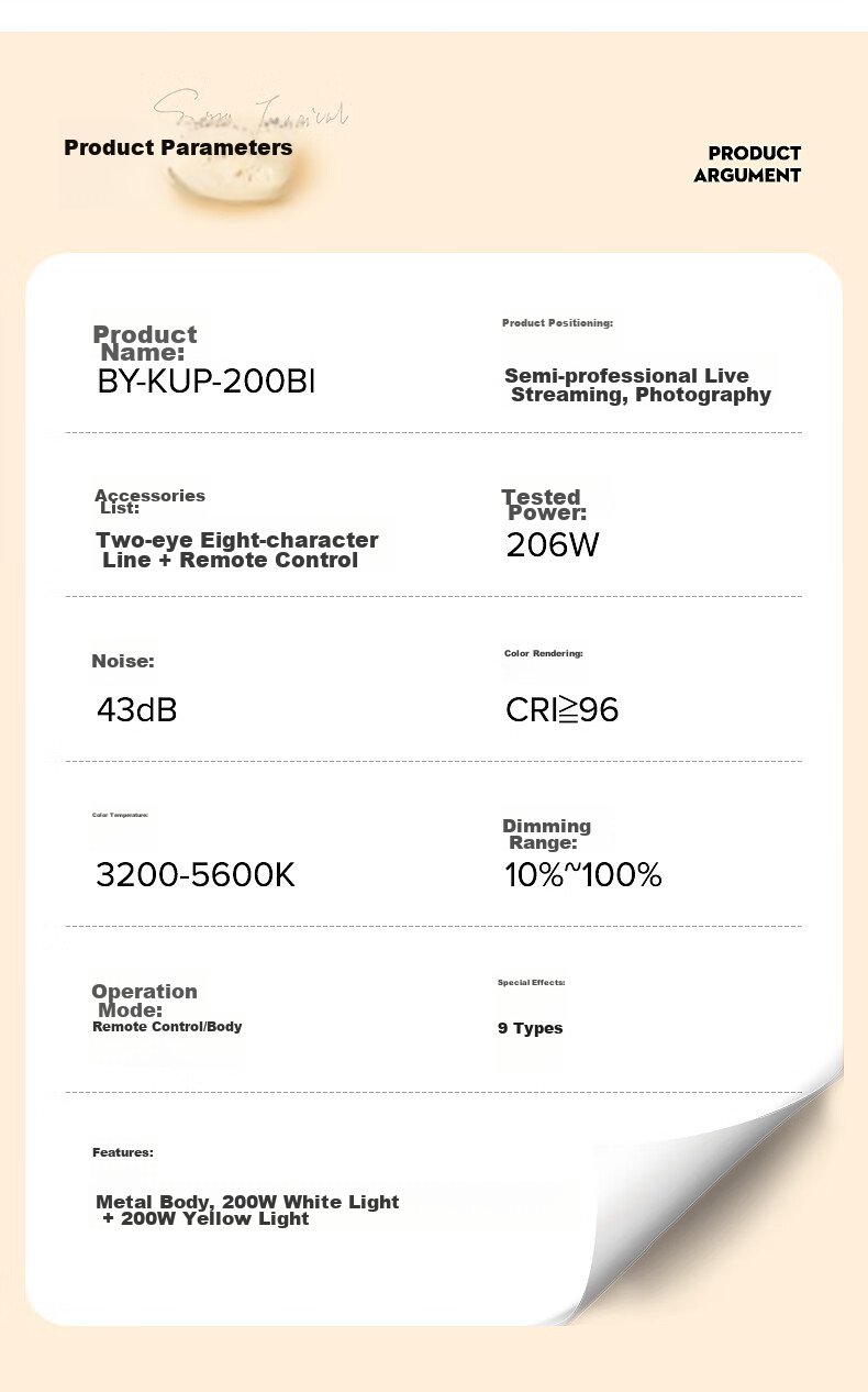 Beiyang Live Streaming Photography Fill Light, 200W Live Streaming Light, Professional Spherical Influencer Host Lighting, LED Soft Light, Studio Photography Light, Video Top Light, Octagonal Soft Box Light 15