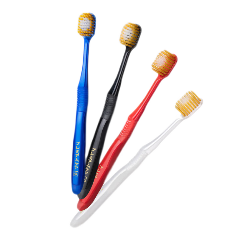 EBISU [Recommended by Buying And Selling] 48-Hole Wide Head Ultra-Soft Toothbrush Adult All-Purpose Pro 4-Pack Random Colors