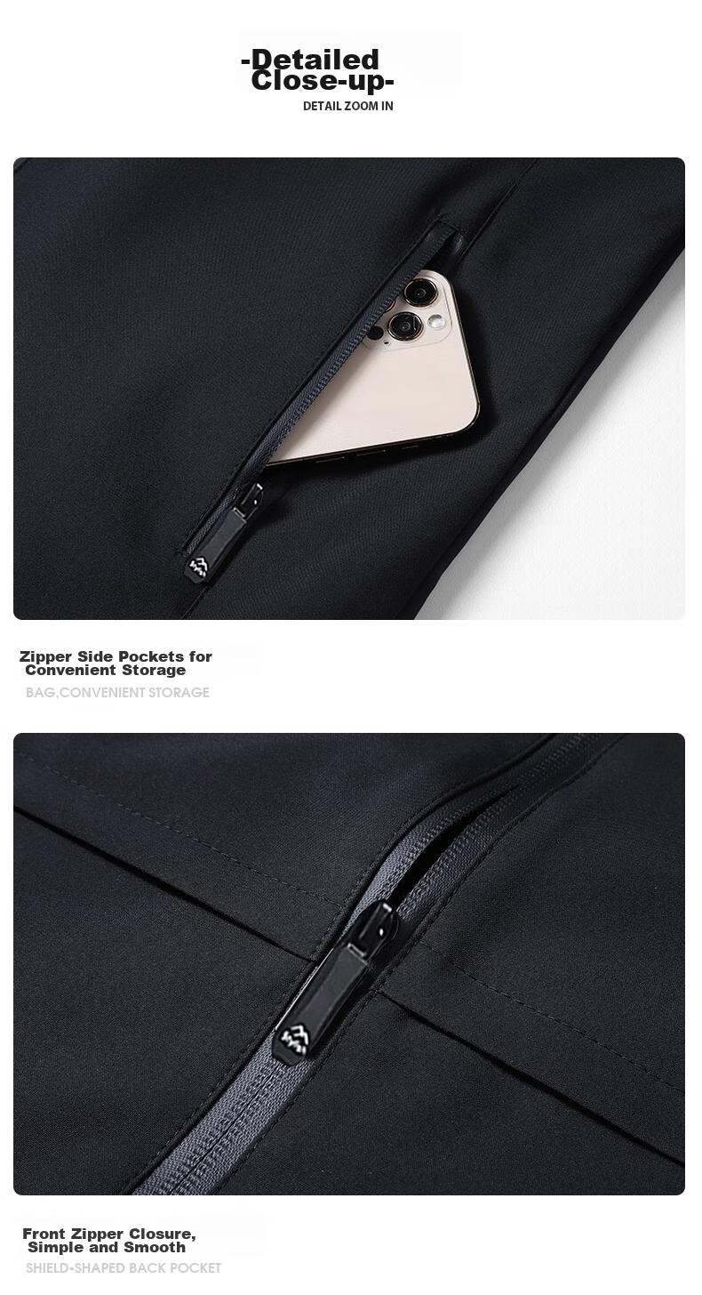 ROMON Men's Jacket, Spring And Autumn Business Casual Lapel Coat, Trendy Cadre Executive Jacket, Men's Clothing MK73 Black XL 16