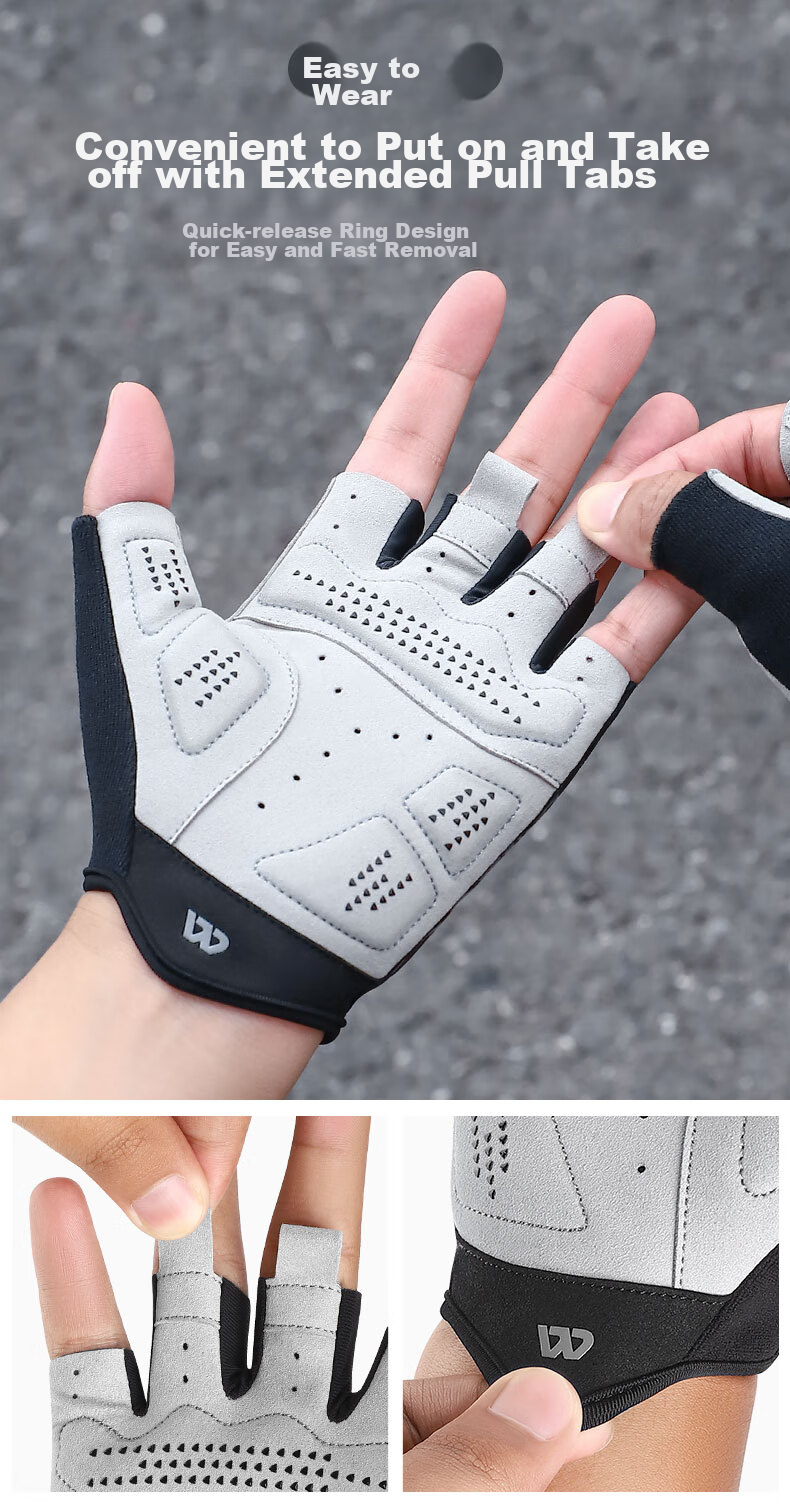 WestBiking WestBiking Bicycle Riding Gloves Half-Finger Breathable Shock-Absorbing Gloves Unisex 9