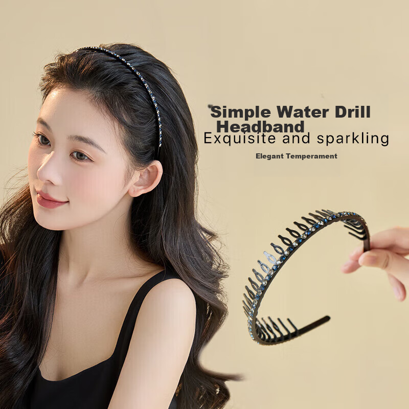 CHIMERA Headband for Women, Face Washing Hairband, Simple Board Material, Long Teeth Wavy Bangs, Hair Clip, Birthday Gift for Girls
