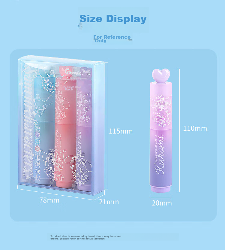 GuangBo & Sanrio Highlighters, Exam Review Marking Pens, Colorful Highlighters for Memorization, Office Markers, Journal Pens KT82196 4